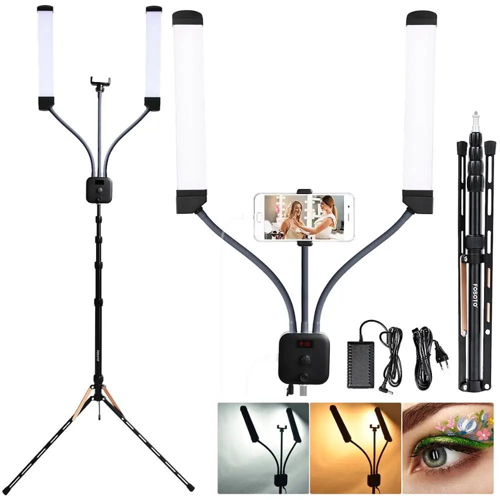 fosoto FT-450 Multimedia Extreme With Selfie Function photographic lighting Led Video light Lamp With Tripod For Makeup Youtube