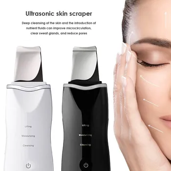 

Professional Rechargeable Ultrasonic Facial Skin Scrubber Ion Deep Face Cleaning Peeling Rechargeable Skin Care Device
