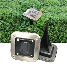 Солнечный источник света 4 светодиодный похоронены охранное освещение открытый сад Водонепроницаемый лампы для двора Палуба этаж украшения