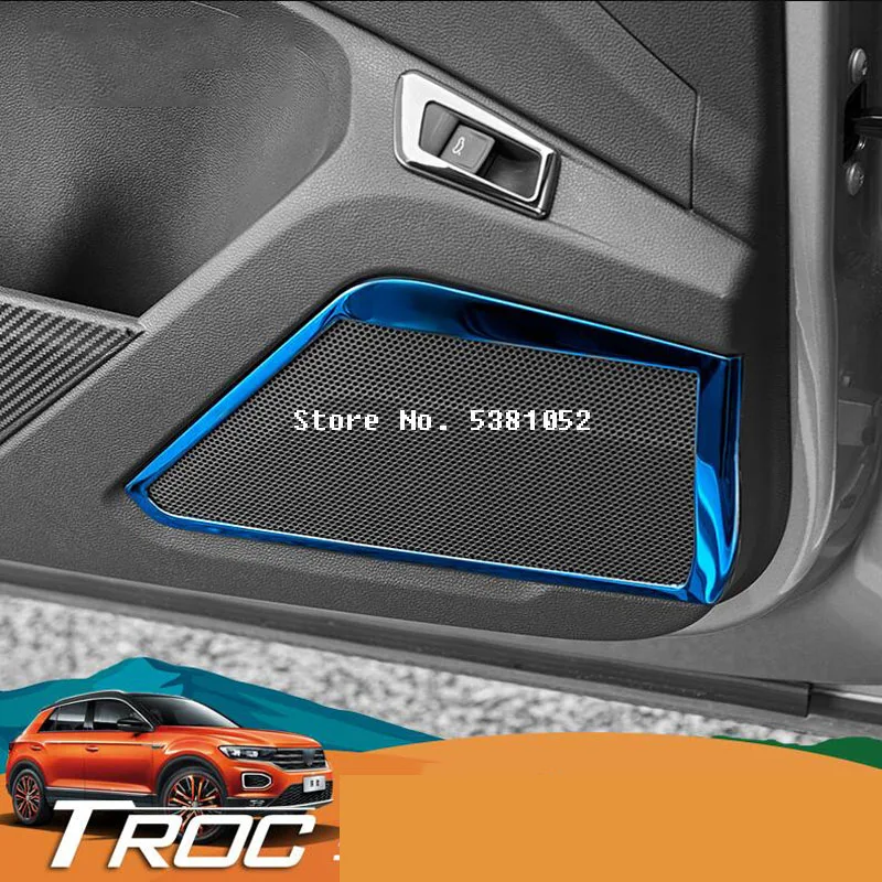 Для Volkswagen T-roc Troc T roc 2017 2018 2019 дверь из нержавеющей стали стерео динамик кольцо