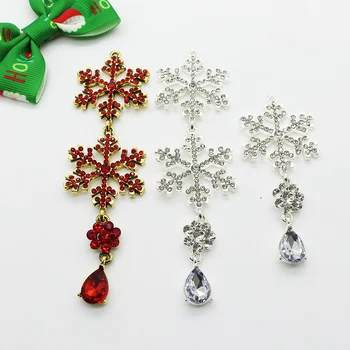 

YWXINXI Fine Christmas Jewelry chain 3Pcs/Lot Snowflake Jewelry Hand Made Festival Shiny Decor Setting Supplies For Wholesale