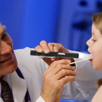 

LED Flashlight Handy Pen Light Hand USB Portable Torch Clip Pocket Nursing Lamp for Outdoor Maintenance Ornaments