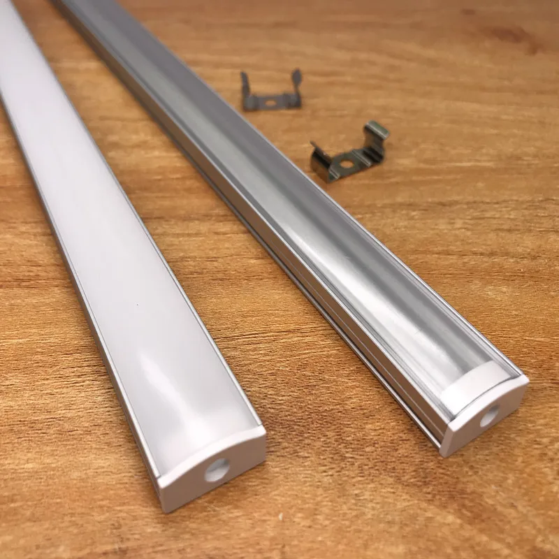 2-30pcs / lot 0.5m / pcs LED Aluminum profile for 5050 3528 5630 milky white LED strip/channel transparent cover