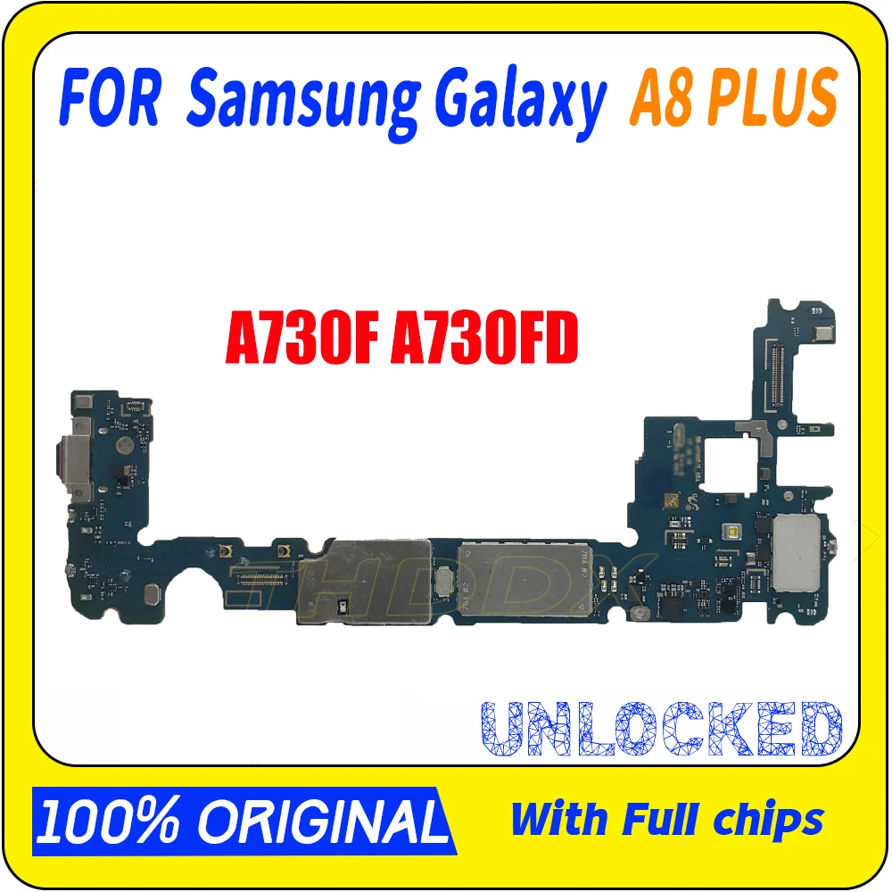 Материнская плата для Samsung Galaxy A8 PLUS A730F A730FD оригинальная материнская с 2 Sim-картами