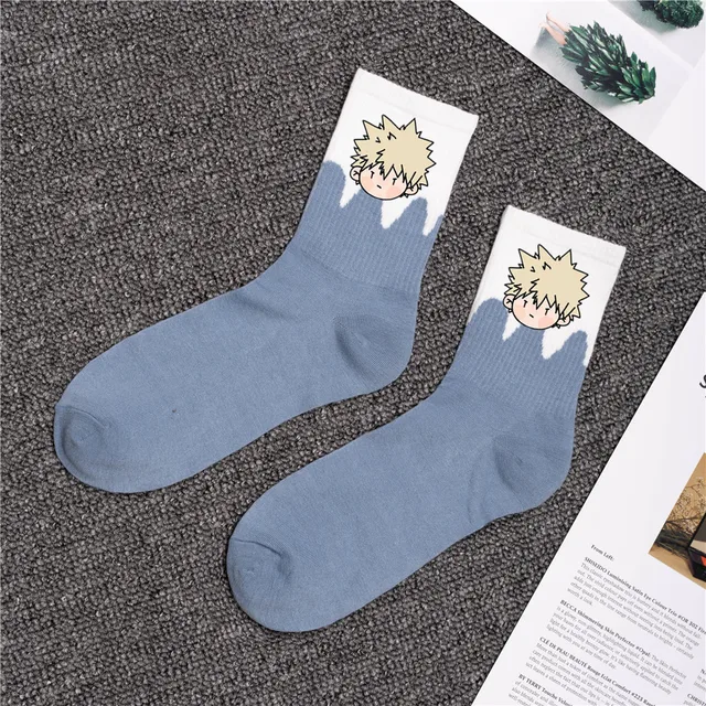 My Hero Academia Crew Man Socks Anime Men Sock Casual Cotton Sox Standard Japanese Autumn Winter Classic Adult Calcetines Hombre 5