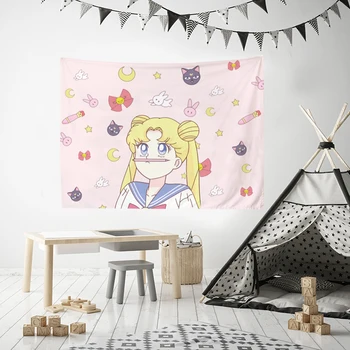 

American girl soldier's background cloth, cloth-hanging decorative bedroom, pink-pink girl's room, modified wall cloth