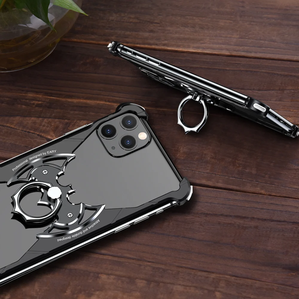 Роскошный металлический чехол в форме летучей мыши для Iphone 11 11 pro 11 pro max, чехол, защита от ударов, защита от падения, бампер