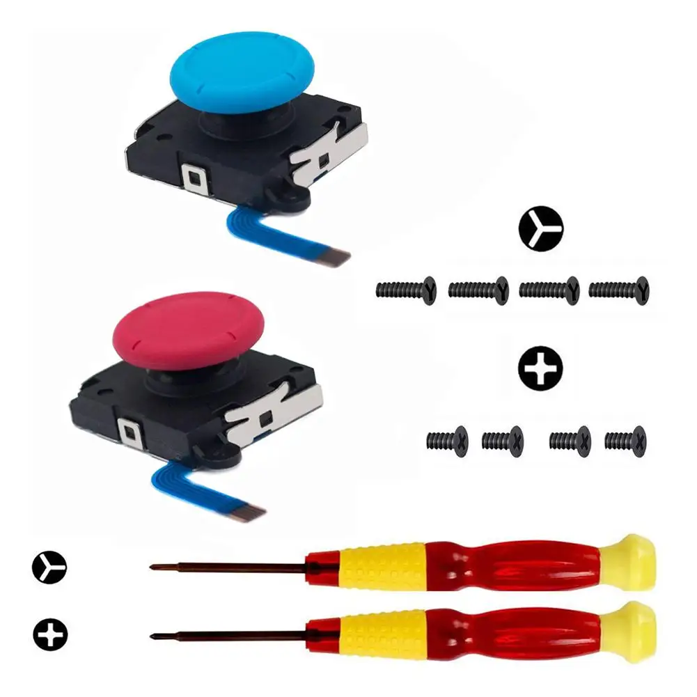 2PCS/set 3D Replacement Joystick Analog Thumb Stick Component for Switch Joy-Con Controller