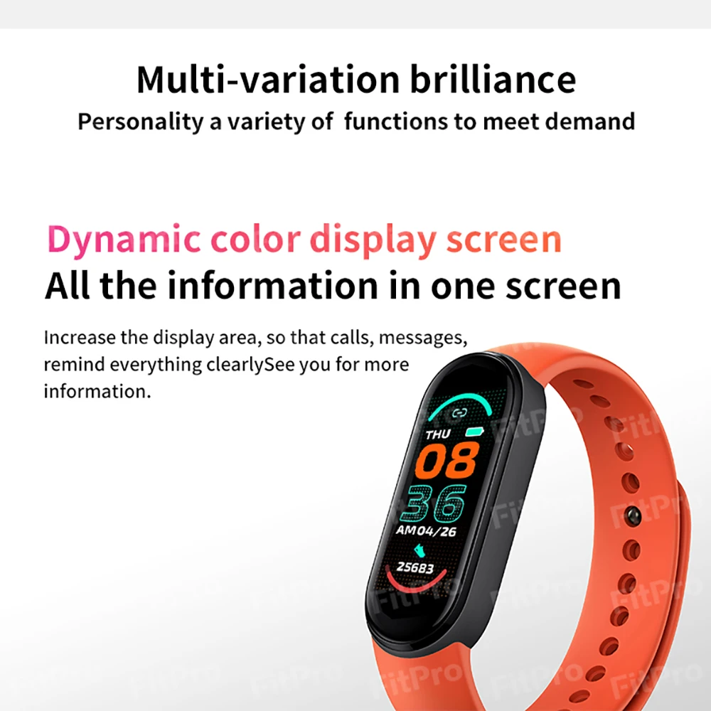 Smart Watch M6 Men's And Women's Fitness Sports Bracelet Heart Rate Blood Pressure Monitor Digital Watch for IOS Android Phones