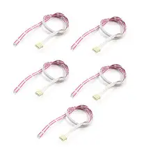 Светодиодный 3-контактный разъем JST кабель свинцовой линии белый красный 49 см 5 шт