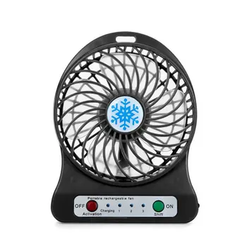 

Mini Desktop Fan Portable USB Rechargeable Fan Personal Air Cooler 3 Modes Speed LED Lighting Function Desktop Fan Student Fan