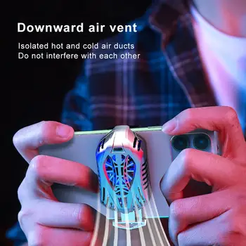 

Mobile Phone Radiator Gaming Universal Phone Cooler Adjustable Portable Fan Holder Heat Sink for Phones Gaming Watching Movies