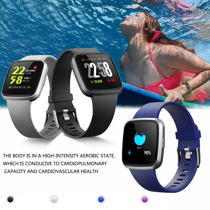 V12C Smart Watch Men Bracelet Fitness Tracker Blood Heart Measurement Rate Ip68 Sports Pressure Watch Pedometer Waterproof P3Q3