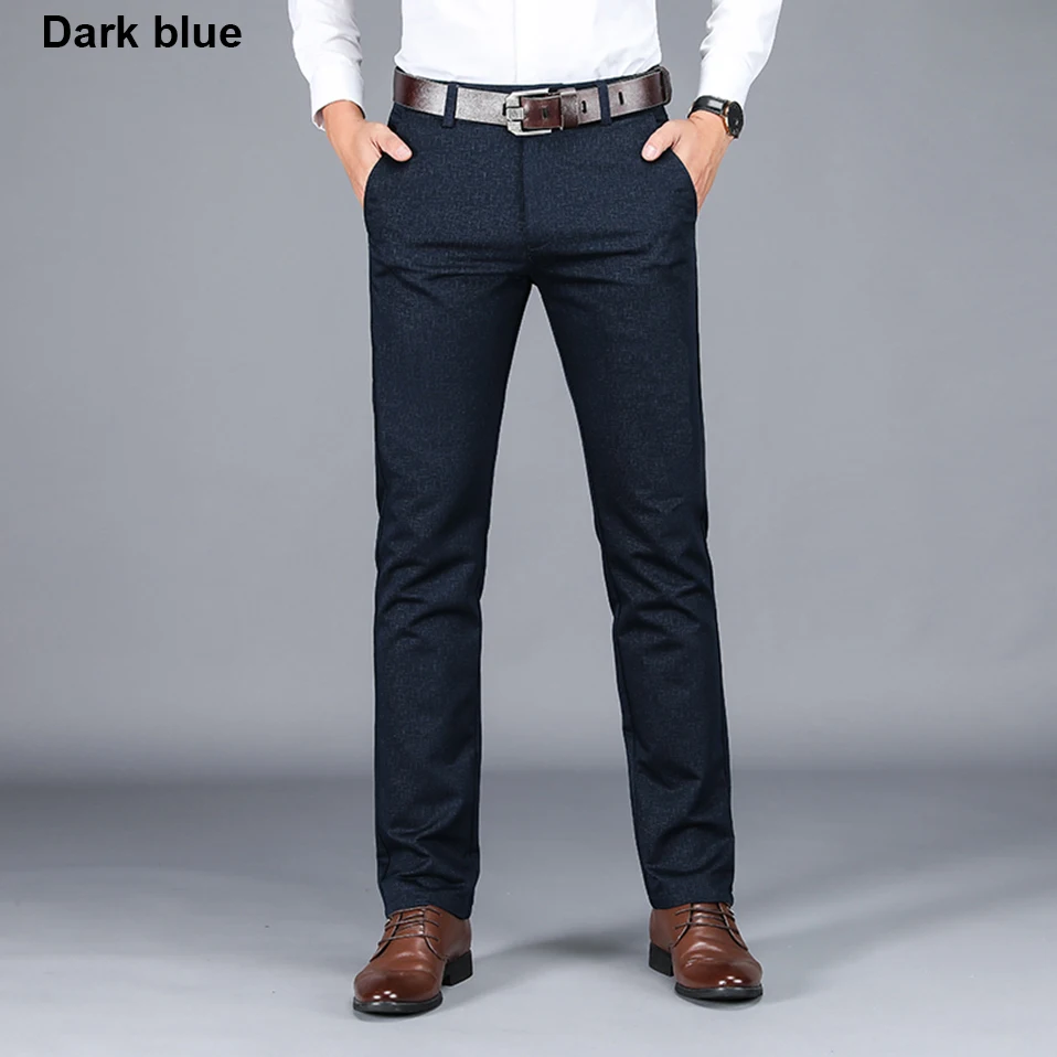NIGRITY мужские брюки высокого качества хлопок для бизнес на каждый день брюки стрейч мужские брюки мужские длинные прямые 4 цвета плюс размер 42