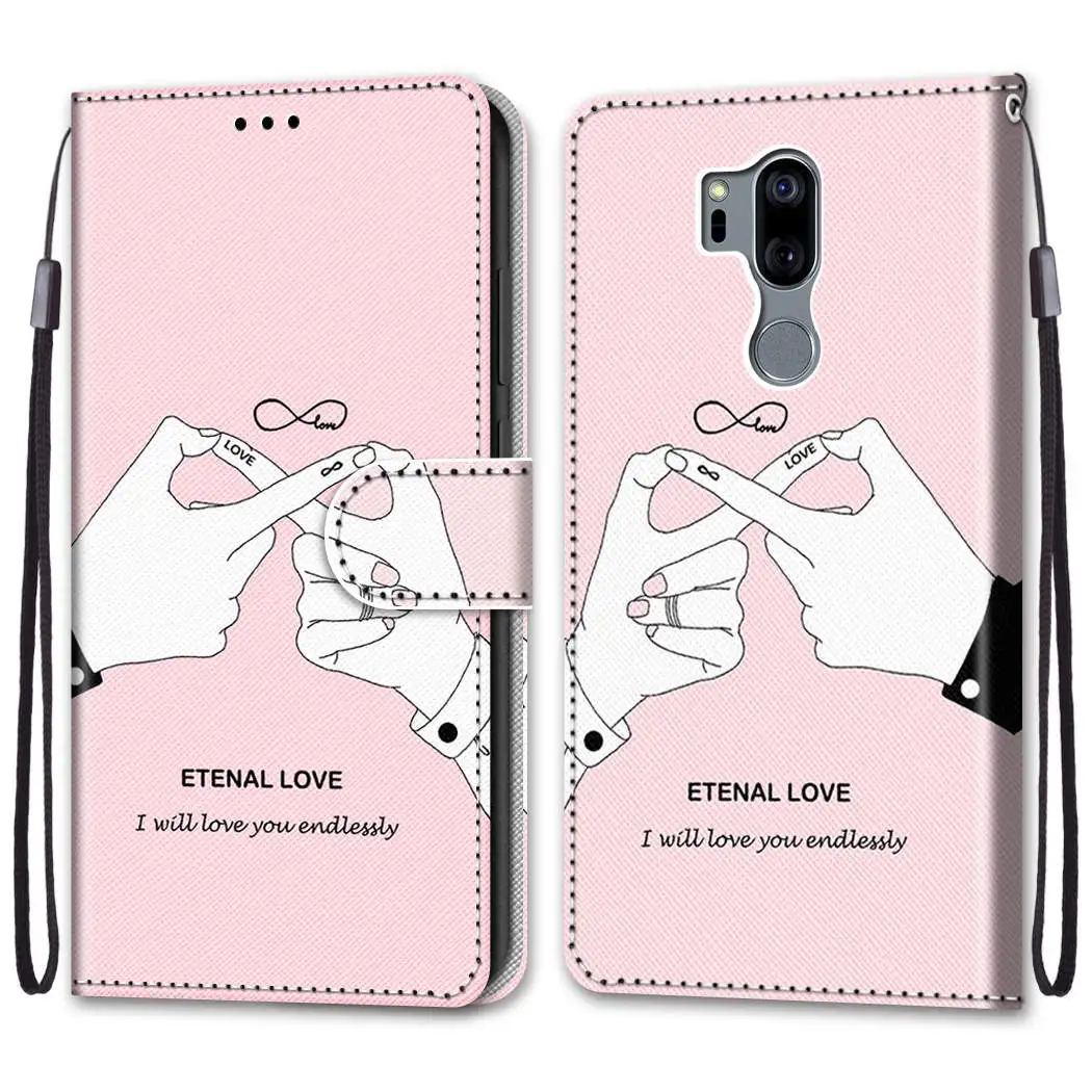 3 Чехол ThinQ из искусственной кожи для LG G7 ThinQ G8 ThinQ G7 Plus, чехол с цветочным рисунком для LG Q60 K50 K12 Prime Capa - Цвет: 3