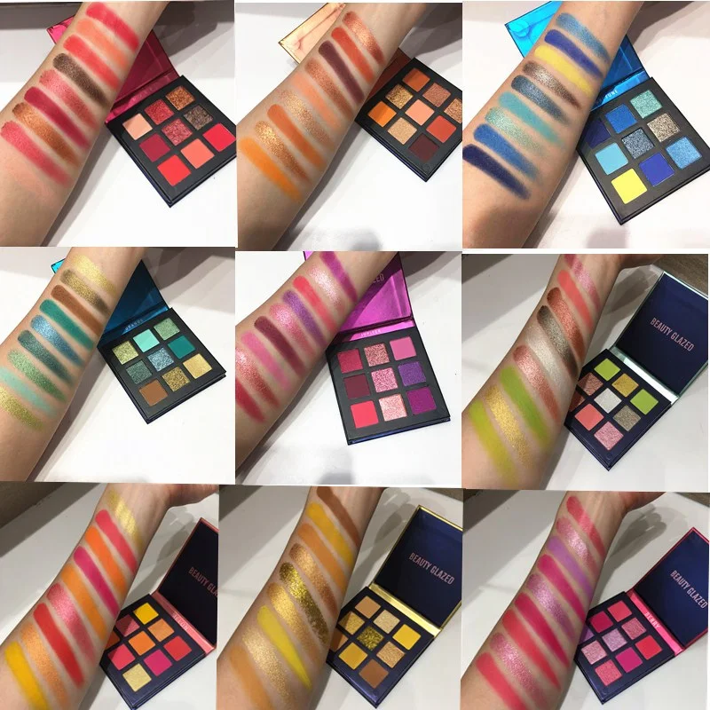

9 Style Eyeshadow Makeup Palette 9Color Pessed Powder Shimmer Matte Eye Shadow Lasting Festival Make Up Beauty Glazed Brand