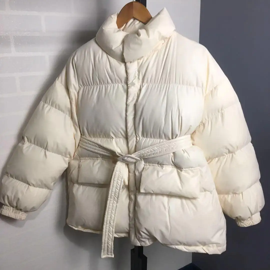 Осень Зима Harajuku Повседневная Уличная куртка пальто корейский утолщение О образным вырезом печати свободные хлопковые парки
