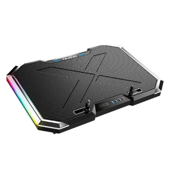 

NUOXI Q8 Gaming Laptop Cooler 6 Fans LED Sn Laptop Cooling Pad Notebook Stand RGB Lighting Cooler Radiator Stand
