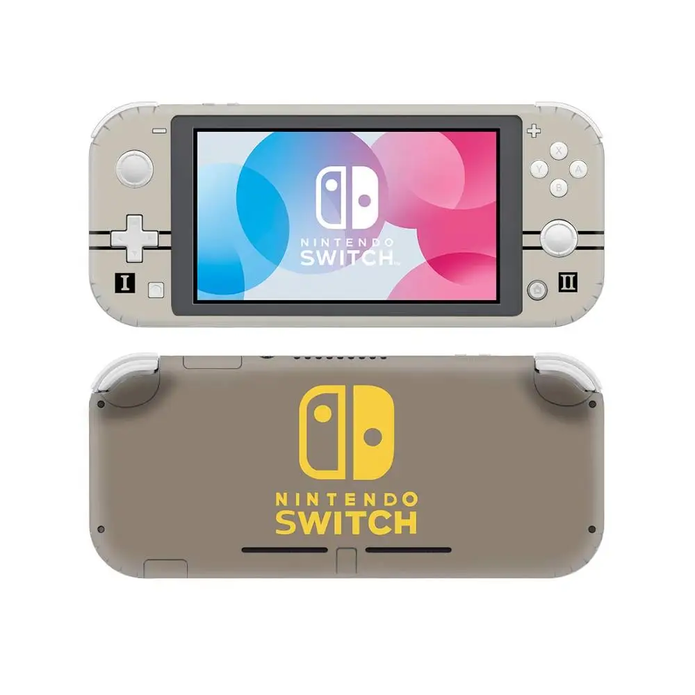 Simple Style Vinyl Skin Sticker for Nintendo Switch Lite NSL Protective Film Decal Cover White Gray Black 
