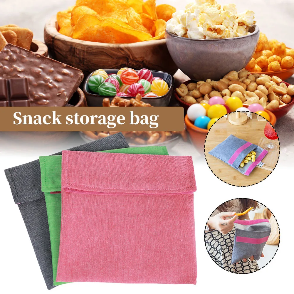 Snack Sandwich Bag Reusable Washable Lunch Bag Multifunctional Fruit Storage Pouch Container For Parent-child School Work Travel