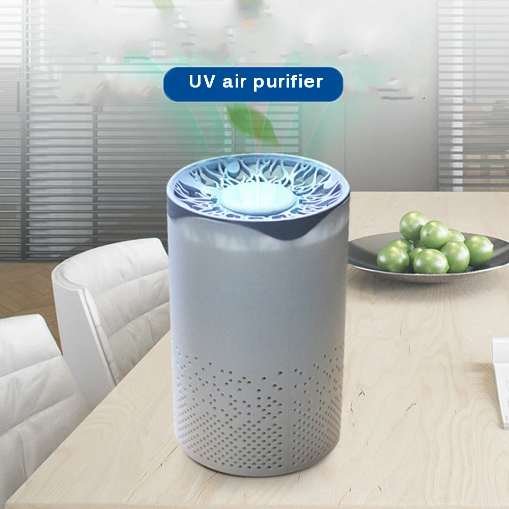 

Uv Sanitizer Bactericidal Usb Air Purifier Hepa Particle Filter Sterilizer Portable Mite Uv Sterilization Ultraviolet Light