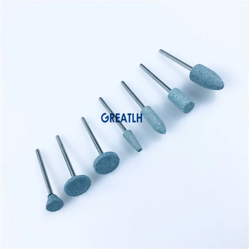 Green Stone Burs Dental Gravel Ceramic Polisher 2.35mm Medium Countour