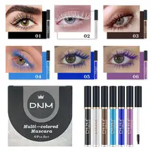 

6pcs/Set Color Mascara Lengthening Extension Lash Dense Curling Lasting Big Eye Makeup Quick Dry No Blooming Eye Beauty Cosmetic