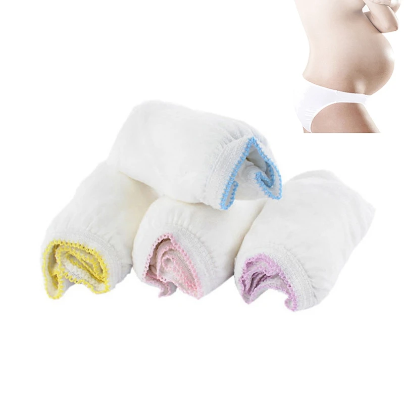 4pcs Disposable Maternity Underwear Cotton Pregnant Women Panties Portable Women Travel Briefs