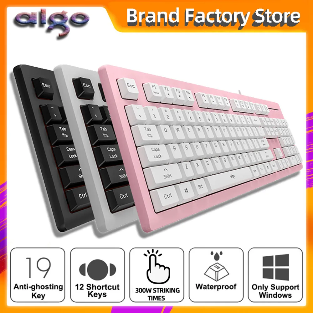 Проводная игровая клавиатура Aigo v600 механическая Бесшумная с USB 104