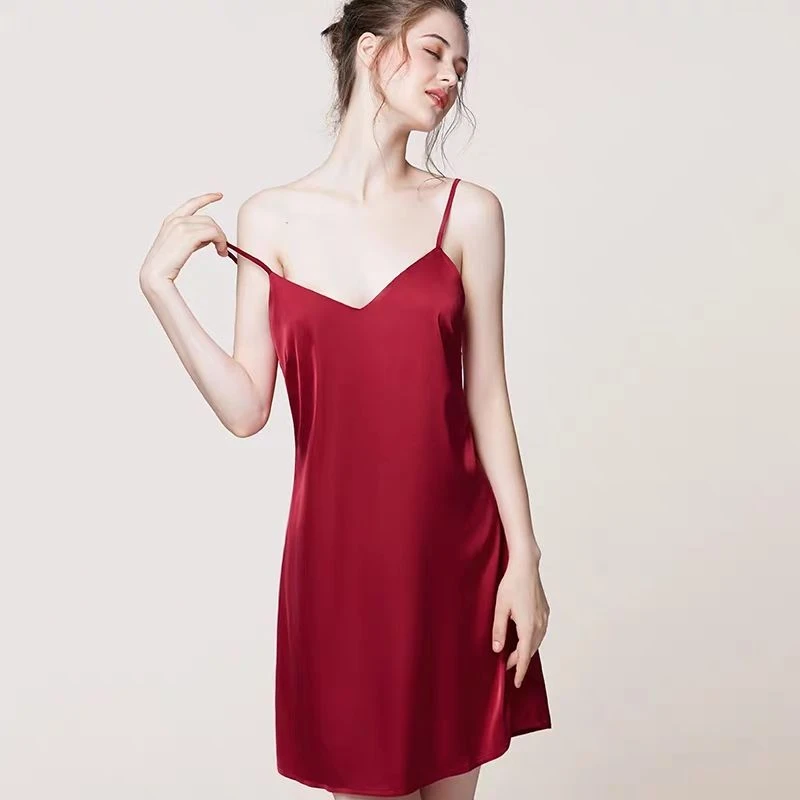 green silk nightdress