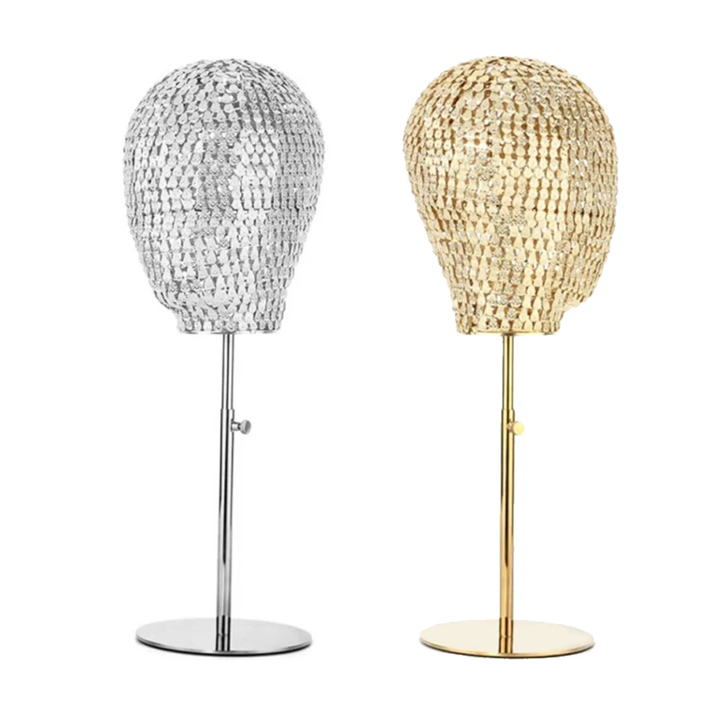 21'' Adjustable Wig Mannequin Head Holder Stand For Hat Cap Glasses Display