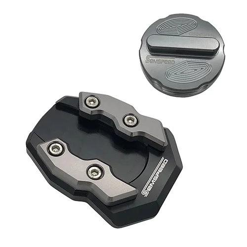 SEMSPEED комплект для ADV150 ADV 150 adv150 боковая подставка увеличитель пластина прокладка газовый масляный наполнитель бак крышка комплект - Цвет: Серый