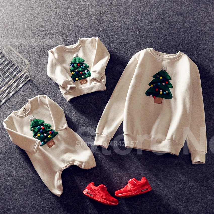 Семейный Рождественский свитер, теплый зимний свитер с вышитым оленем и Санта Клаусом для взрослых и детей - Цвет: color7