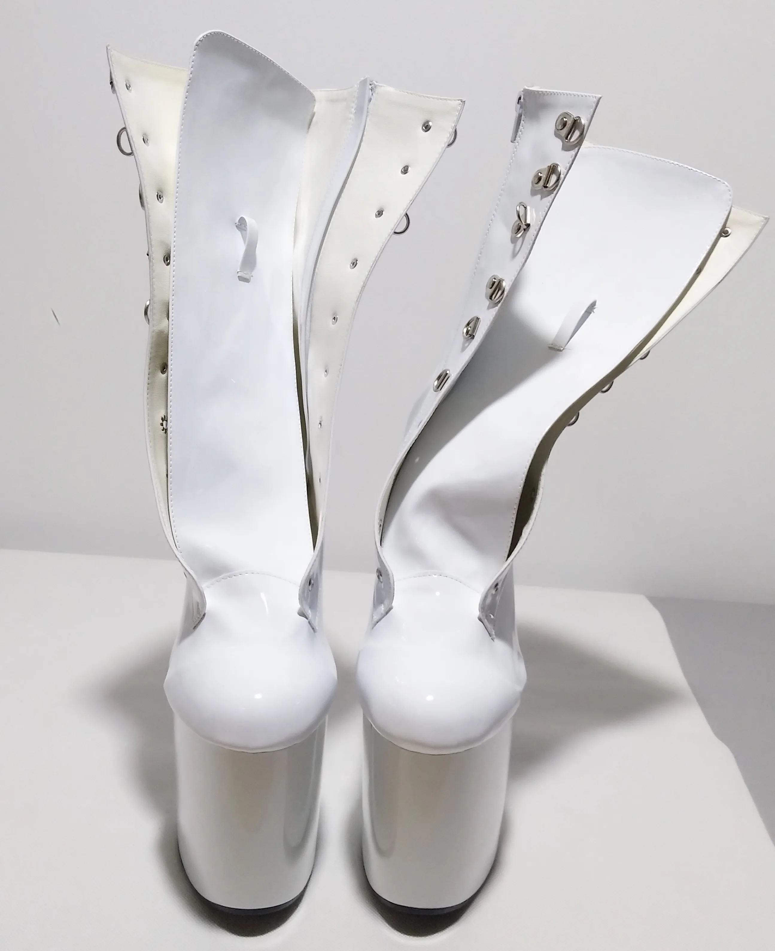 20cm banquets with high-heeled ankle boots, model stage show low boots, artificial PU material pole dancing boots