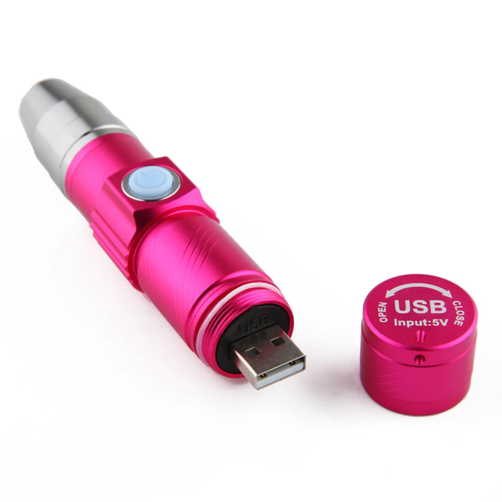Светящаяся ручка флуоресцентный агент многофункциональный usb зарядка проверка денег УФ фонарик мини невидимый практичный домашний портативный светящийся