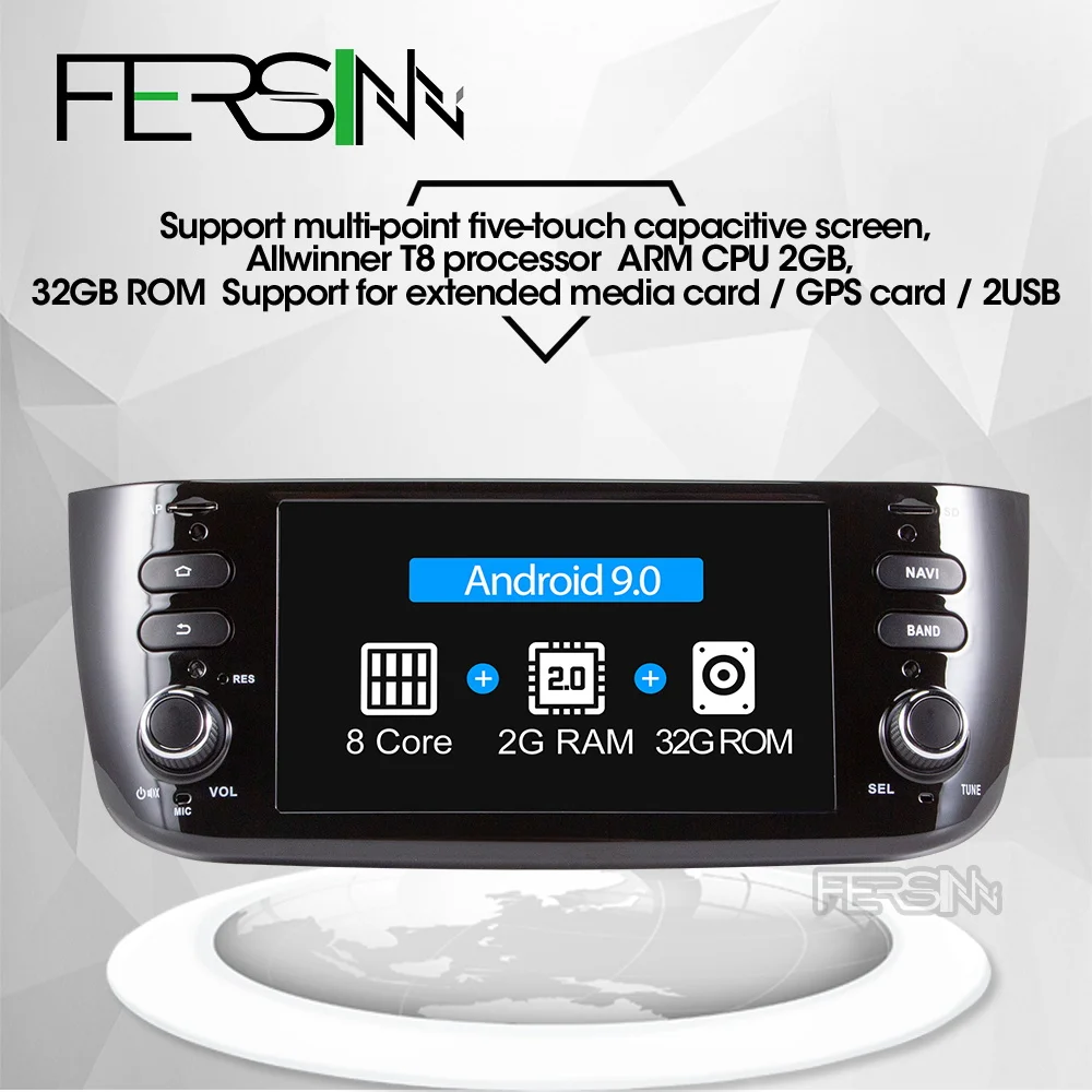 Fersinny android 9 0 автомобильный dvd для Fiat/Linea/Punto 2012 2013 2014 2015 мультимедийный