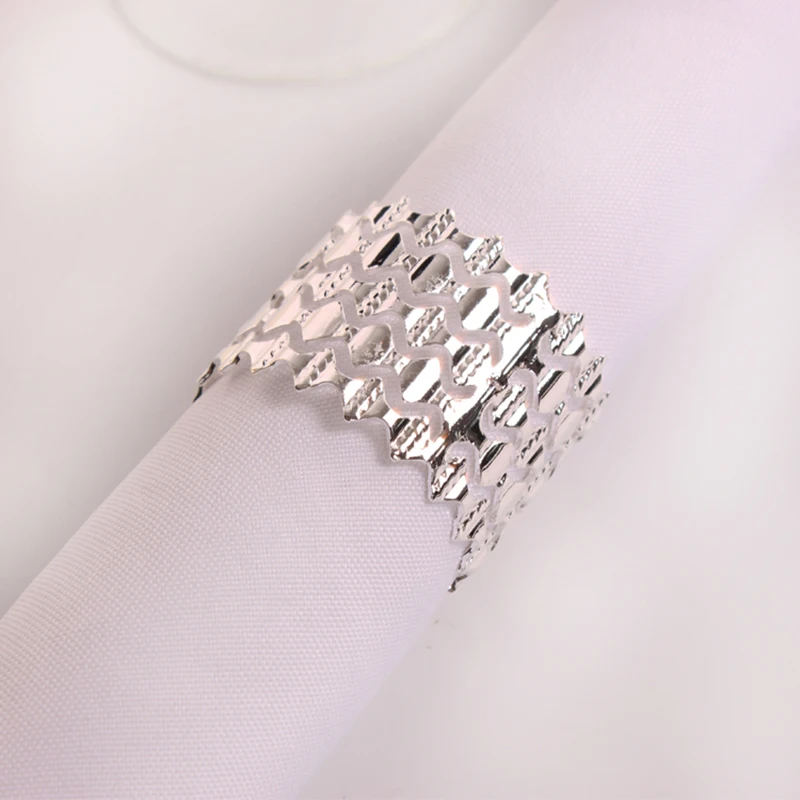 Волна полые резьба кольца для салфеток стулья пряжки свадьбы вечеринки банкета