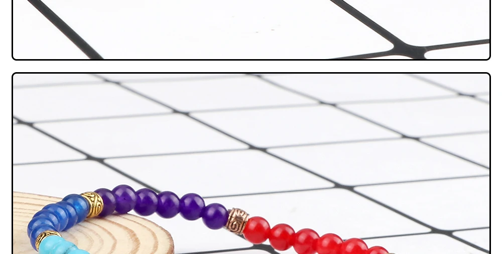 4mm Mini Beads Bracelets Reiki 7 Chakra Healing Balance Bracelet for Women Men Natural Stone Yoga Handmade Bangles femme Jewelry
