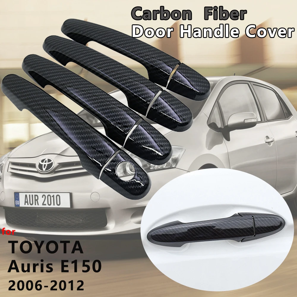 Крышка дверной ручки из углеродного волокна автомобильные аксессуары для Toyota Auris