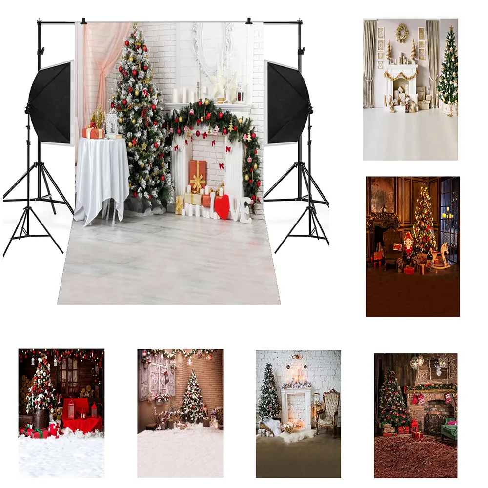 Christmas Photo Photography Props Background Cloth Vinyl Backdrop Studio 3x5ft