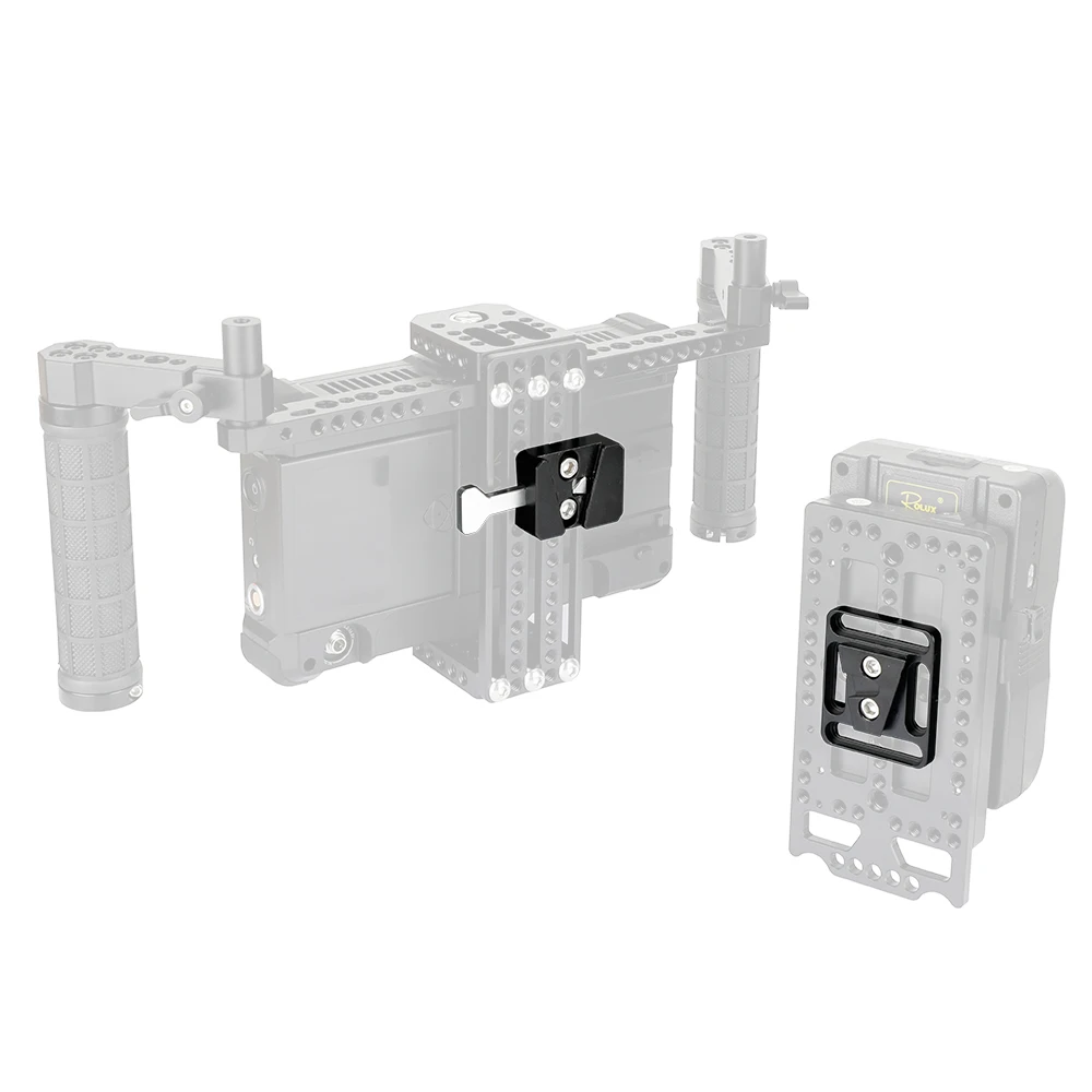 Quick Release Male V-Lock Plate + Female V-Lock Quick Release Plate With 1/4"-20