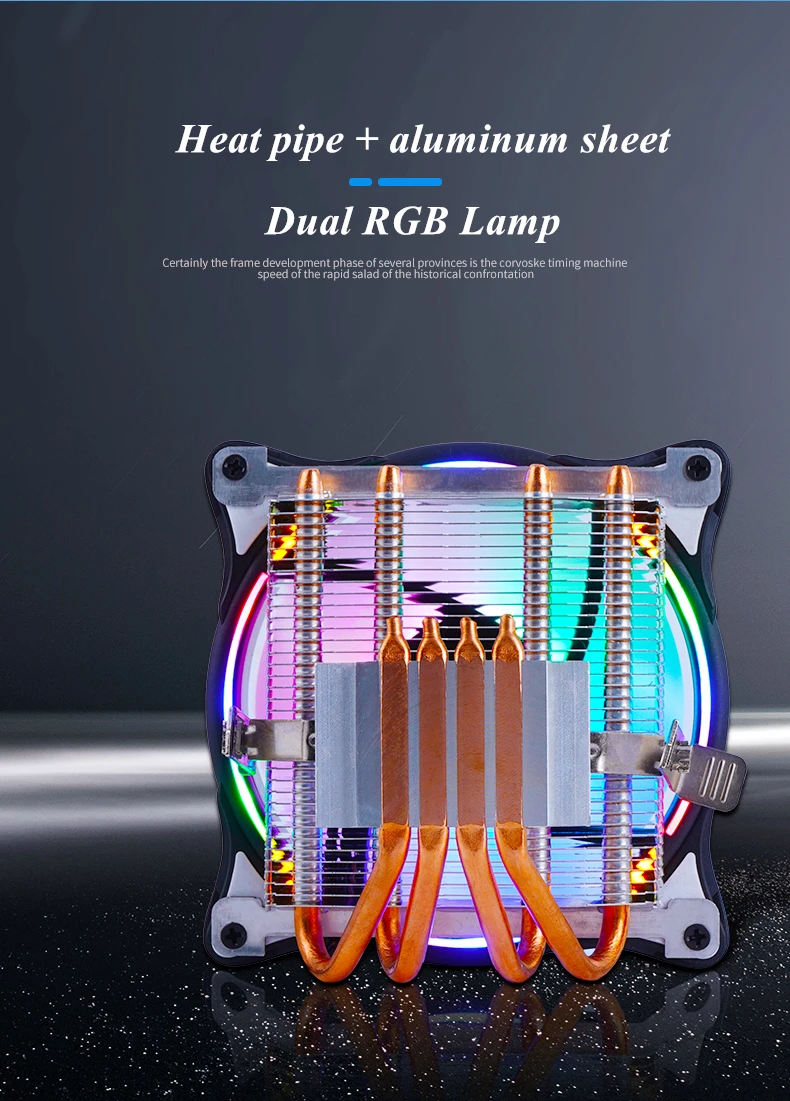 4 тепловых радиатора CPU Радиатор RGB Led для Intel LGA 775 1155 1156 1150 1151 1366 2011 3 X79 X99 AMD AM4