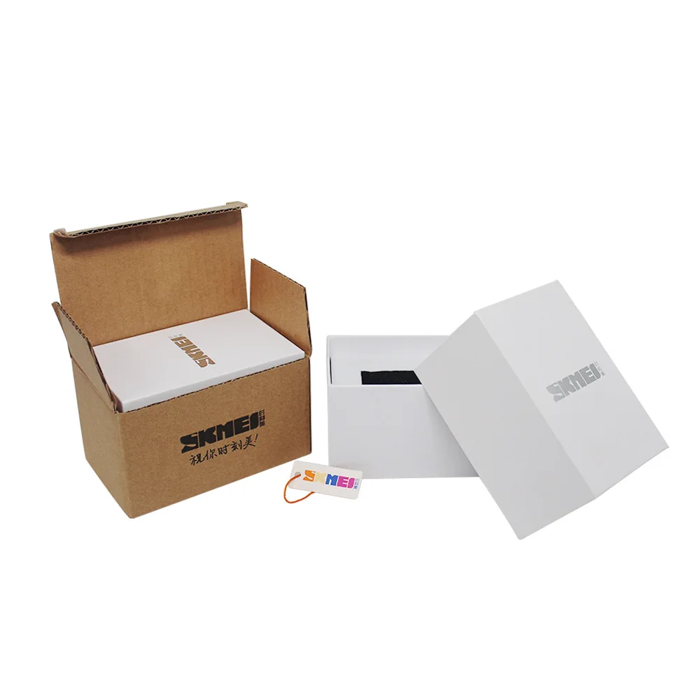 Skmei Genuine Original Iron Box Kraft Box Exquisite White Box Packaging Watch Battery Accessories