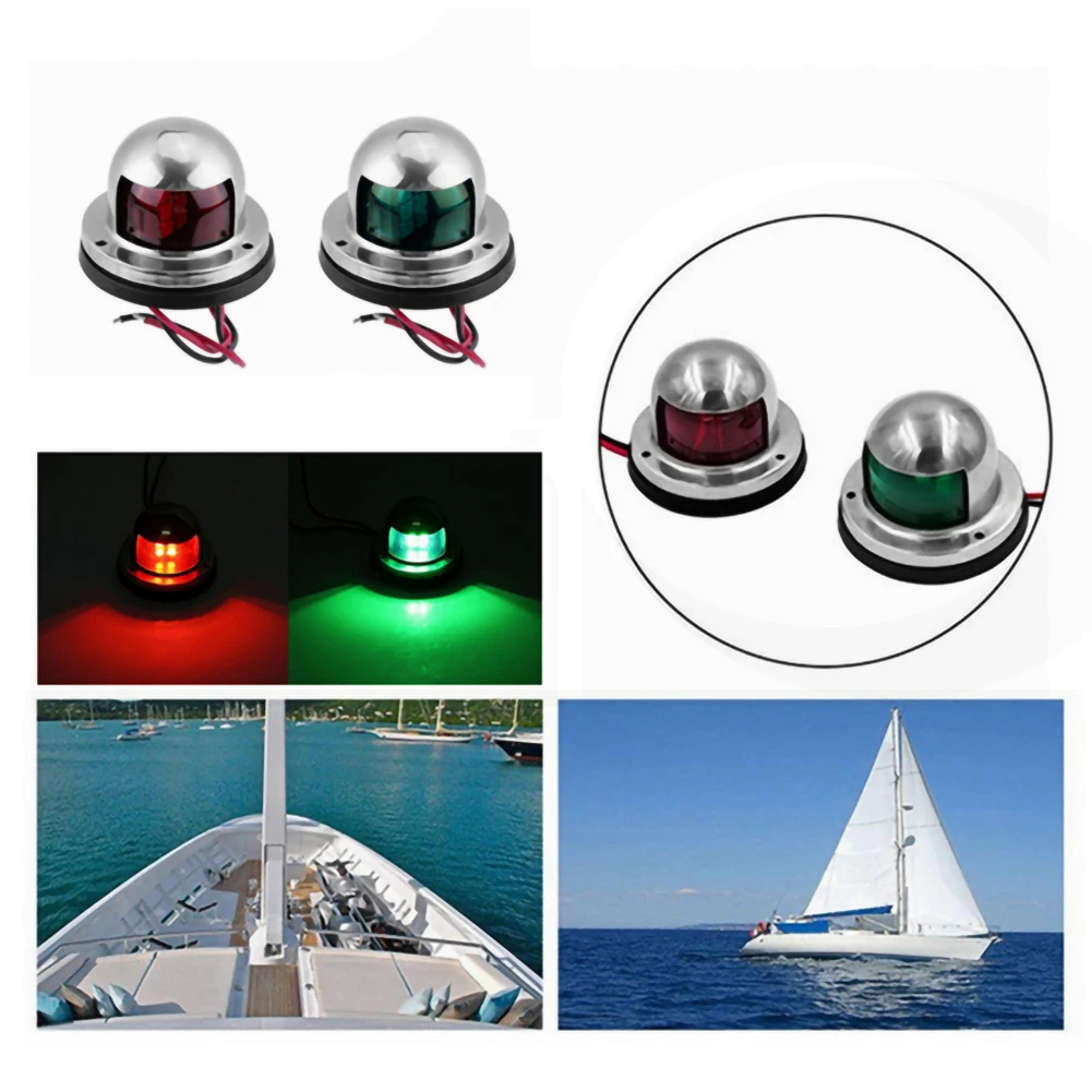 

New 1Pc 12V ABS Waterproof Bow LED Navigation Lights Red Green Boat Marine Indicator Spot Light Marine Boat Yacht Sailing Light