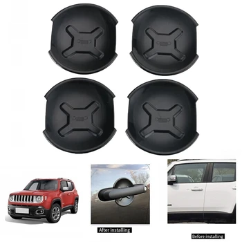 

Car Exterior Door Handle Bowl Cover Trim Frame Decor for Jeep Renegade 2016 2017 Car Accessories(4Pcs/Set)