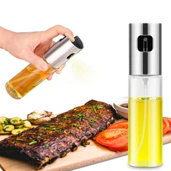 

100ml Kitchen BBQ Cook Oil Spray Empty Bottle Oil Sprayer Vinegar Spray Bottle Cooking Tool Cooking Cookware Glass Oil Sprayer