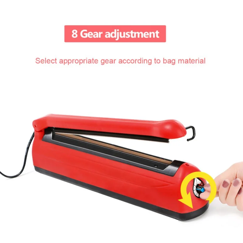

200mm/300mm Impulse Sealer Heat Sealing Machine Kitchen Food Sealer Vacuum Bag Sealer Plastic Bag Packing Tools 220V 50/60HZ