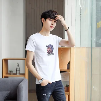 

Summer new women's street letter characters print loose short-sleeved T-shirt 48.33