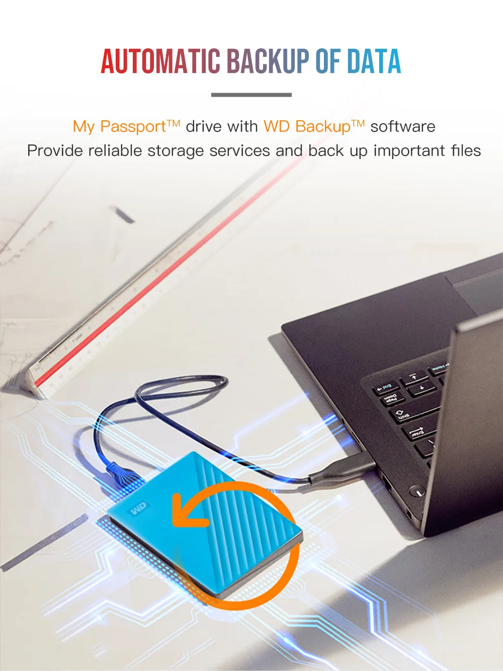 WD My Passport внешний жесткий диск USB 3,0 1 ТБ 2 ТБ 4 ТБ 5 ТБ Портативный зашифрованный корпус переносного жесткого диска высокоскоростной внешнее запоминающее устройство