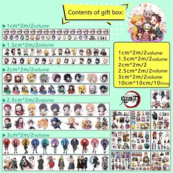 

Anmie Demon Slayer My Hero Academia Washi Tape Cartoon Adhesive Tape Scrapbooking Label Stickers Masking Tape